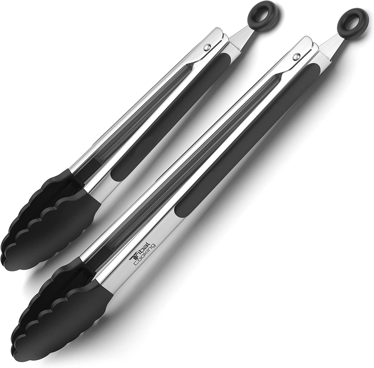 Popco The Original Food Tongs,Set of 3-7,9,12 inch,Heavy Duty, Stainless Steel Kitchen