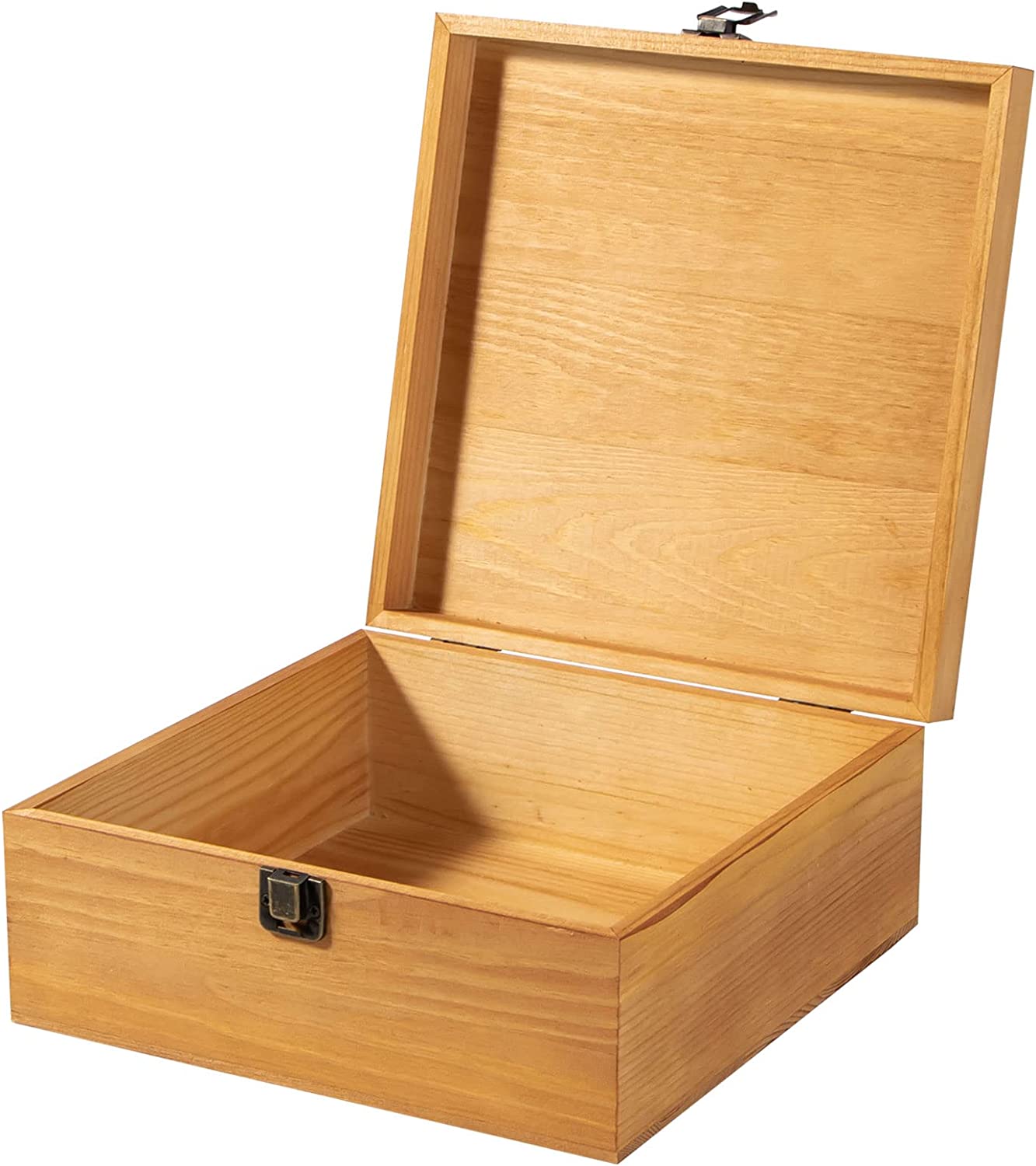 Mela Artisans Wood Keepsake Box With Hinged Lid, 10.5 X 7.5 X 4