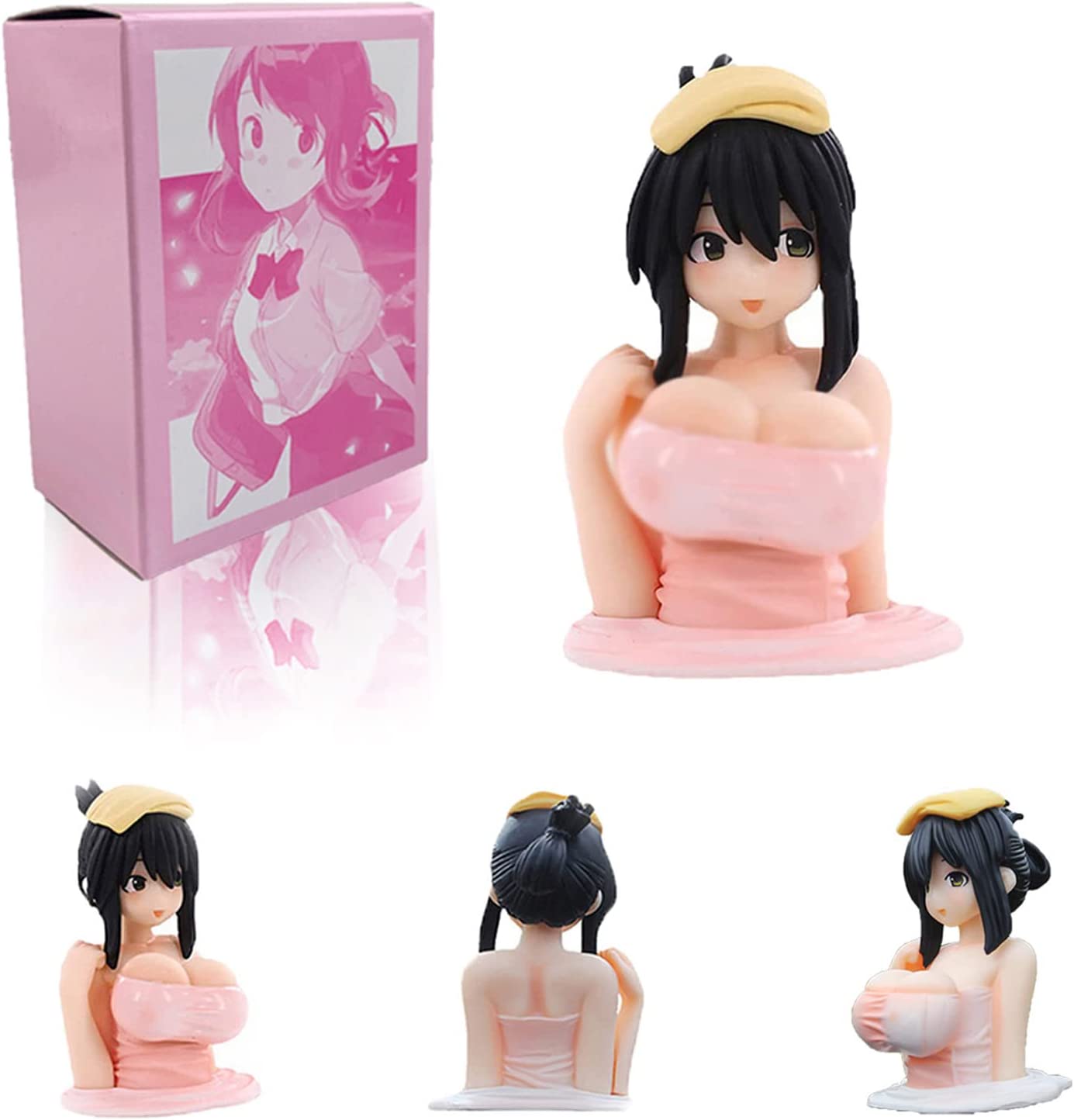 Cute Kanako Chest Shaking Ornaments Anime Doll Kawaii Anime Statue Sexy  Interior For Car Dashboard Bedroom Office Decorations