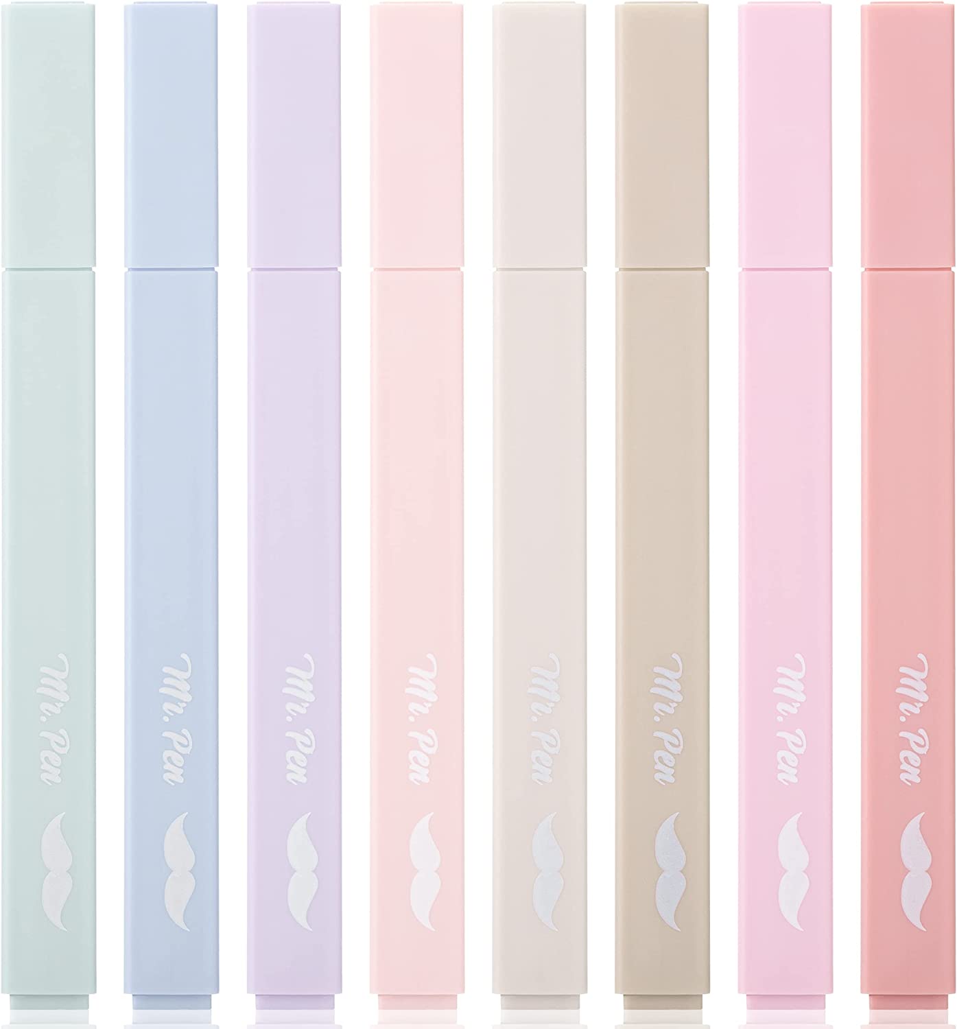 Mr. Pen- Pastel Highlighters, 8 Pack, Chisel Tip, Assorted Colors,  Highlighters, No Smear Highlighter