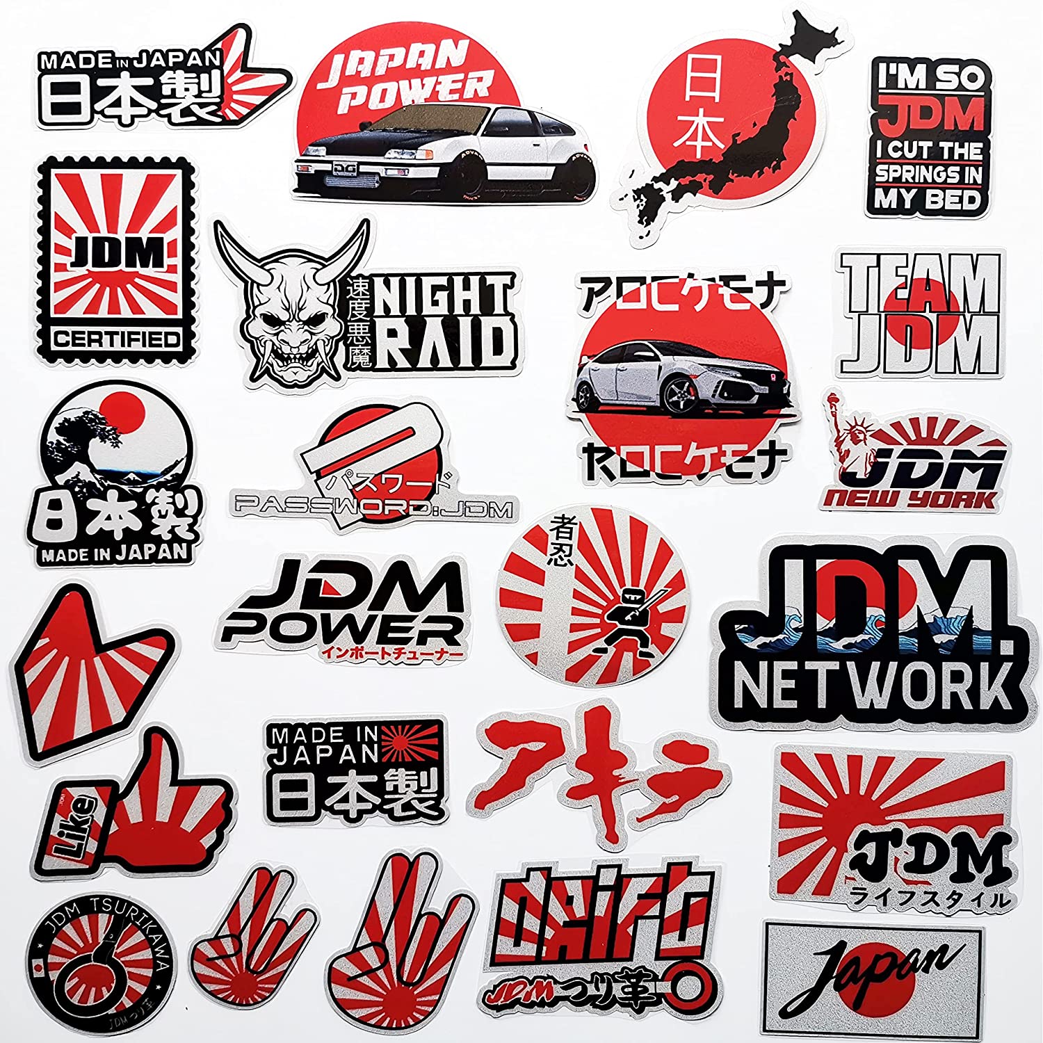 30 JDM Rear Window Decal Windshield Sticker RW-4 (20+ Designs!) Locally  Hated Gauge Full Street Racing Night Runner Supreme Car Vinyl Japanese Flag