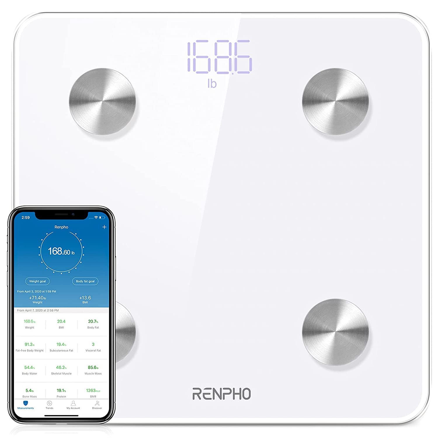  RENPHO Body Fat Scale and RENPHO Smart Tape Measure