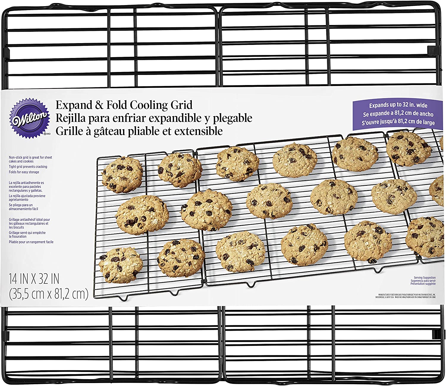 Nordic Ware 43343 Oven Safe Nonstick Baking & Cooling Grid (1/2 Sheet), One  Size, Steel