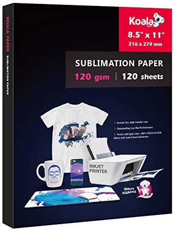  Koala Sublimation Paper 170 Sheets 85x11 For Heat Transfer  DIY Gift Compatible