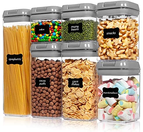 Skroam 24 Pack Airtight Food Storage Containers with Lids for Kitchen  Pantry Organization and storage, BPA Free, Plastic Canister Set for Cereal