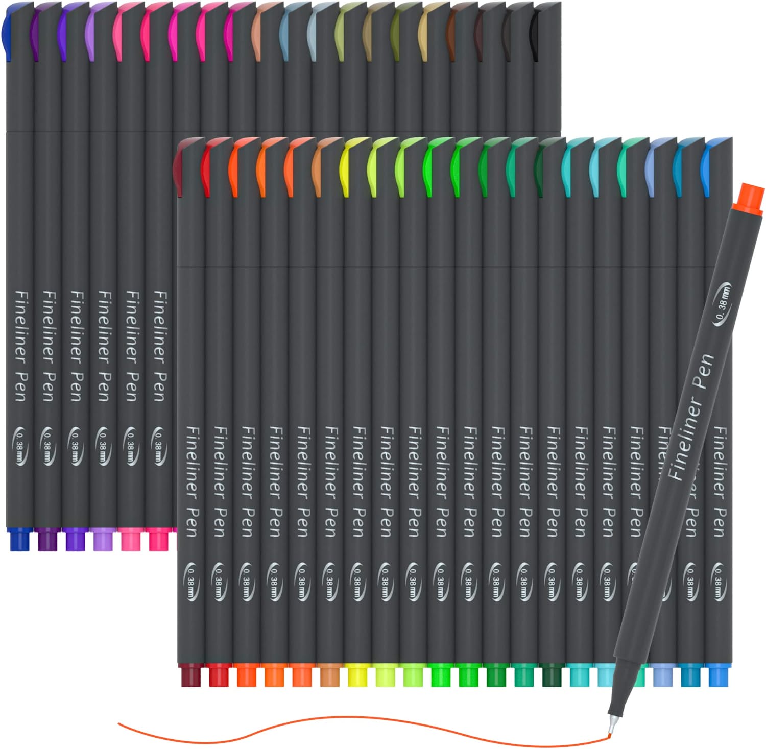 Bayam Colored Pens for Journaling Note Taking, 36 Vibrant Colors Fineliner  Pens 