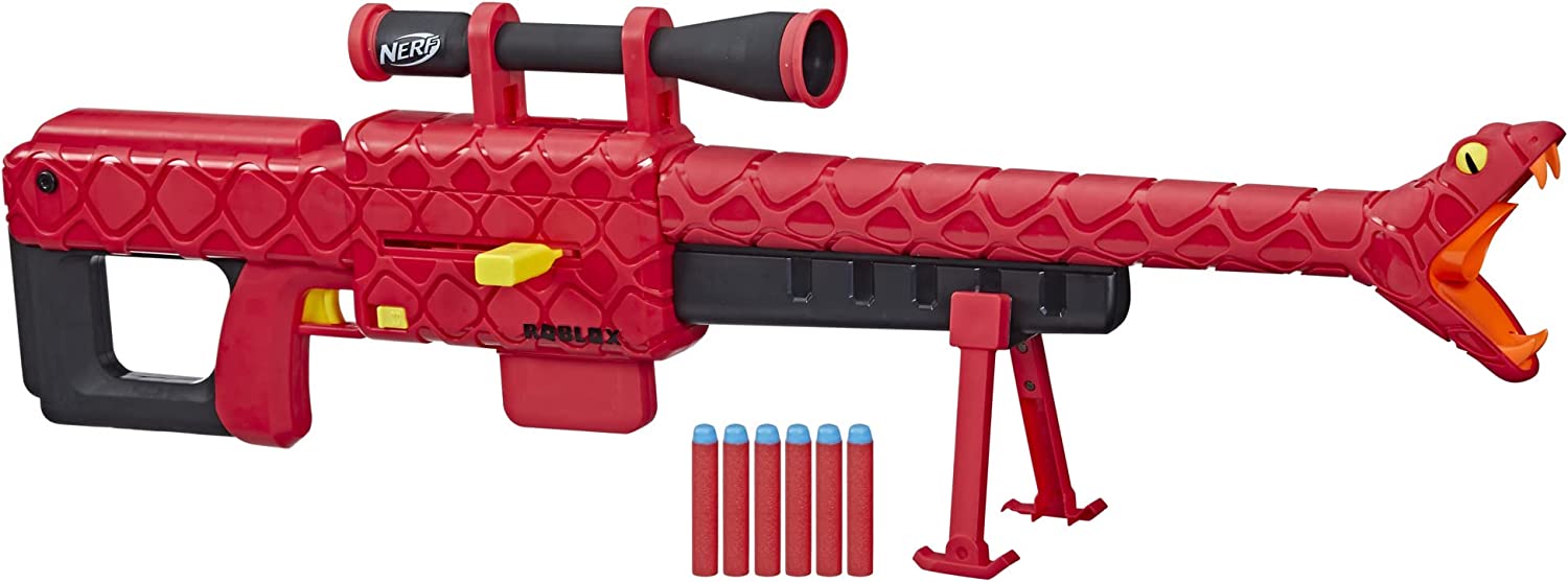 Nerf Gun Sniper Electric Toy Gun, 3 Modes Automatic Toy Foam Blower with  Bezel, with 2 Chargers, 100 Darts : : Toys