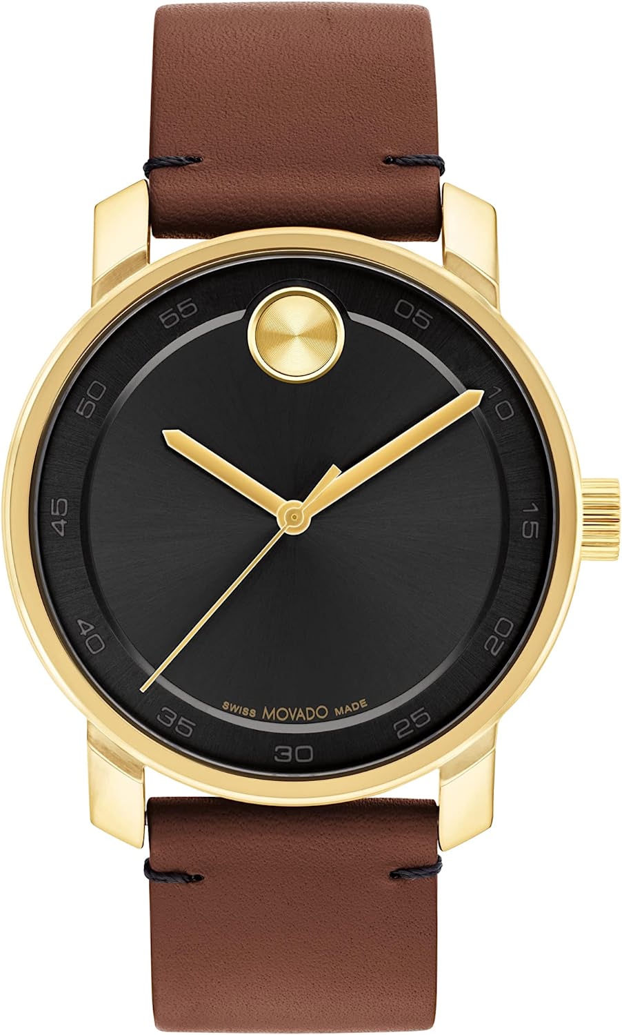 Movado bold cheap cognac leather