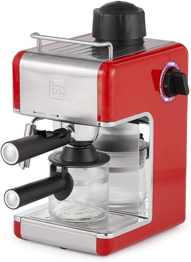 Bene Casa Espresso Coffee Maker with 2 Cups and Saucers Set