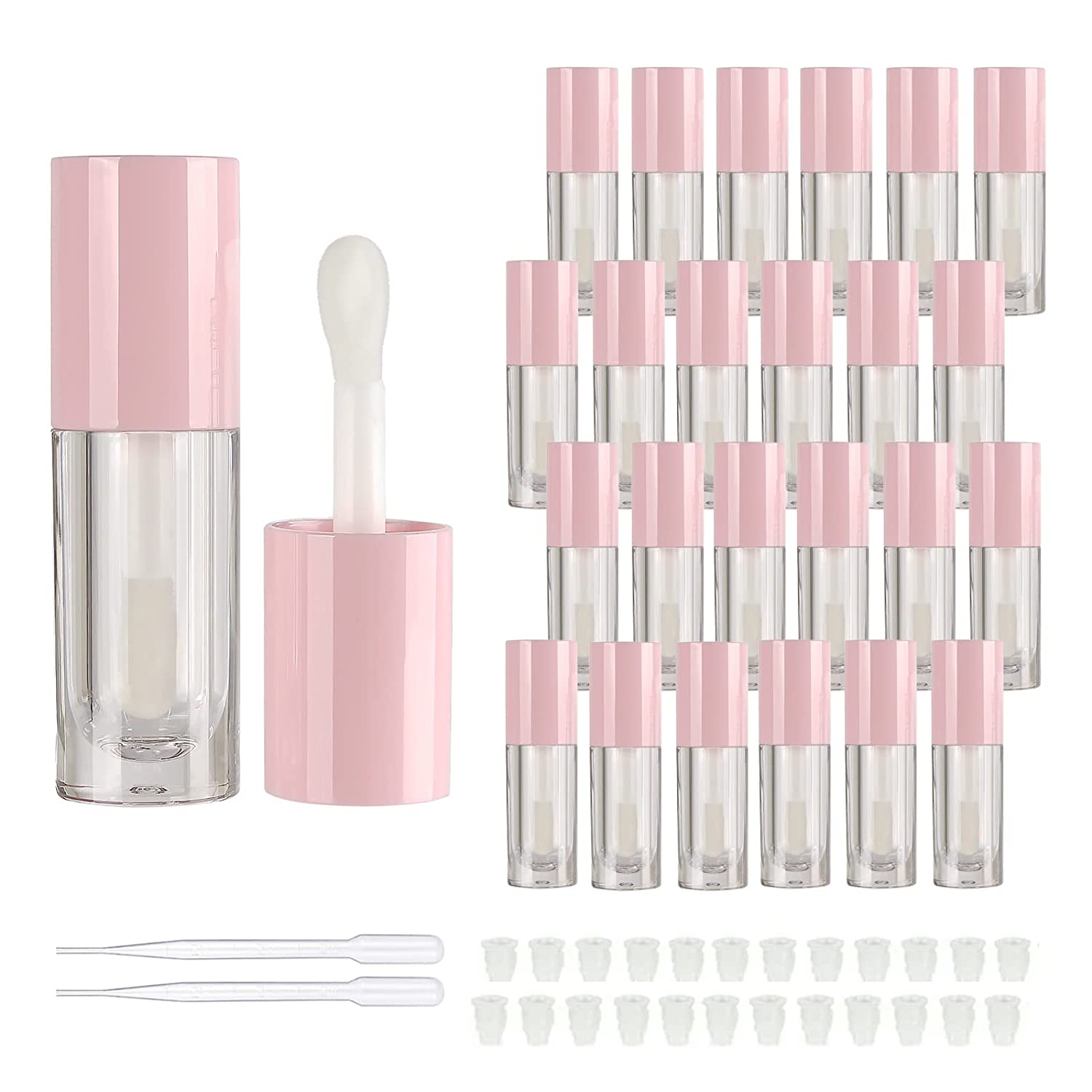 WSERE 20 Pcs Cute Lip Gloss Tubes Empty Lipgloss Container Portable 4g Lip  Glaze Tubes Reusable Refillable Lip Gloss Container Bottles Creative Lovely  Ice Cream Shape DIY Cosmetic Samples Bottle Pink-20pcs