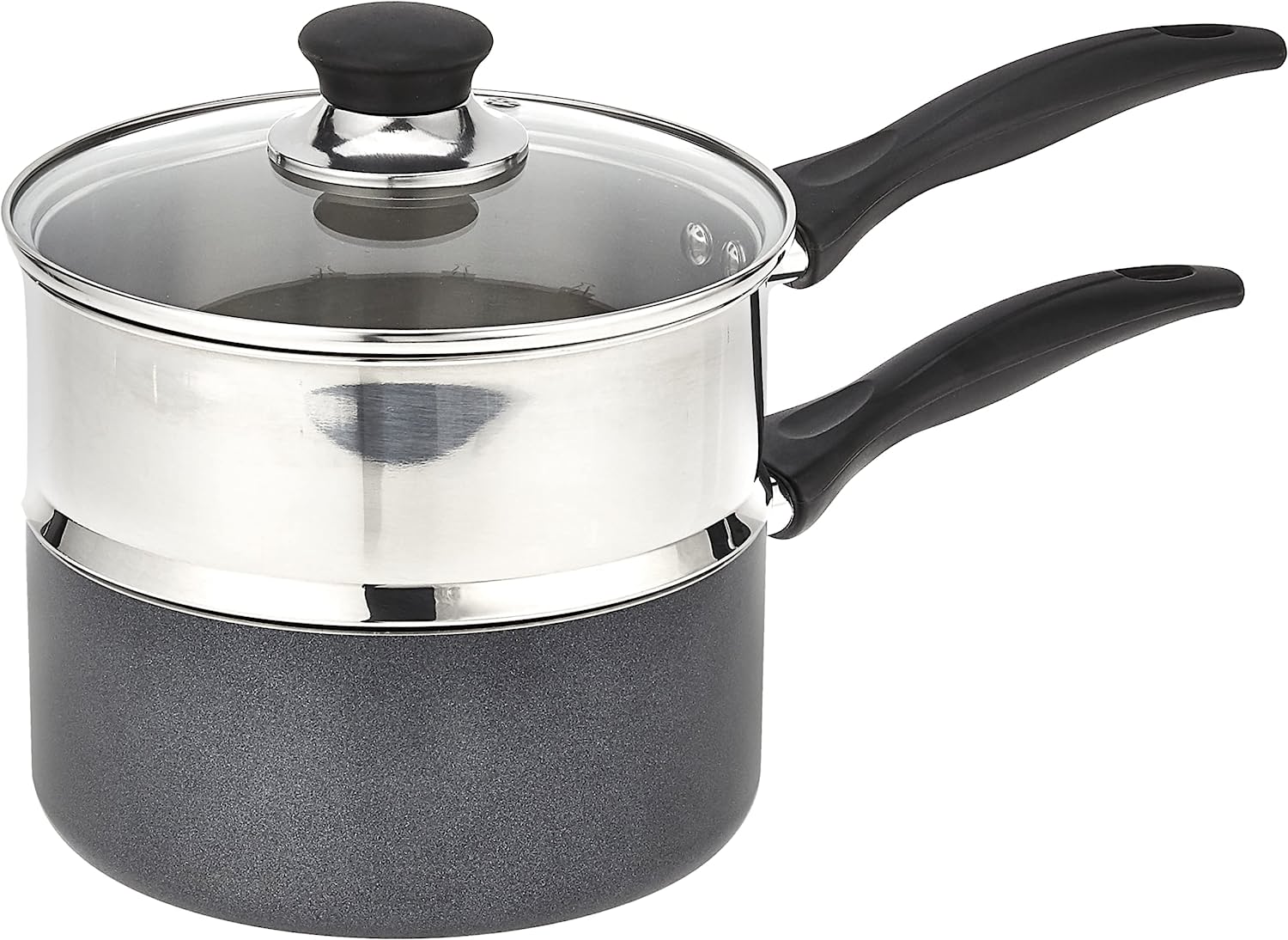 680M Double Boiler Pot Set,0.7QT Chocolate Melting Pot and 1600ML/1.7QT  Stainless Steel Pot,Insert Melting Pot with Heat Resistant Handle for