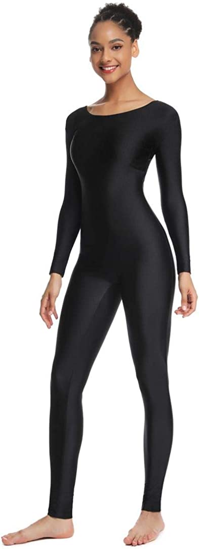 Ensnovo Womens One Piece Unitard Full Body suit Spandex Skin Tights