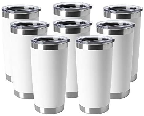 MEWAY 20oz Stainless Steel Tumblers 4 Pack Bulk,Mix Color Vacuum