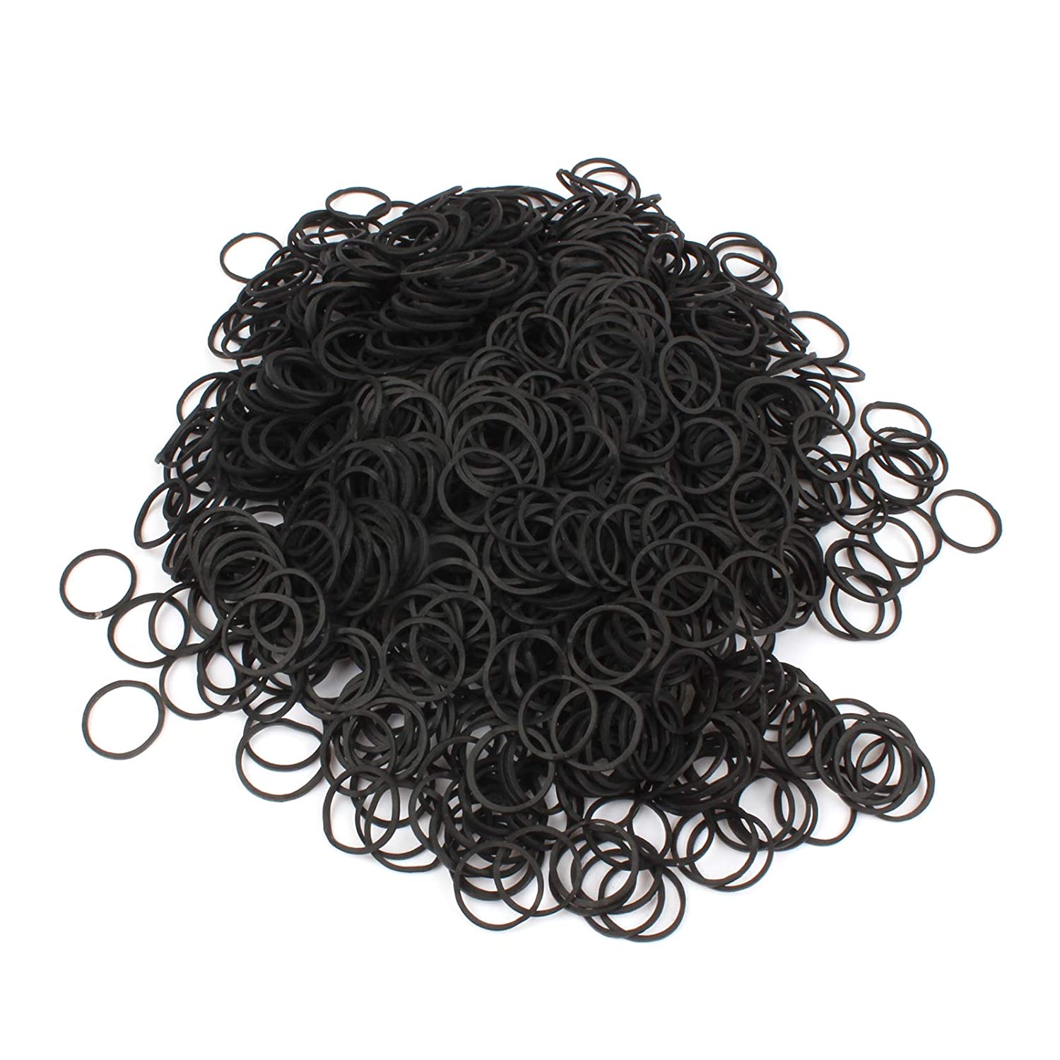 Mini Rubber Bands, Soft Elastic Bands, Premium Small Tiny Black Rubber Bands  For Kids Hair, Braids Hair, Wedding Hairstyle (1000 Pieces, Black)