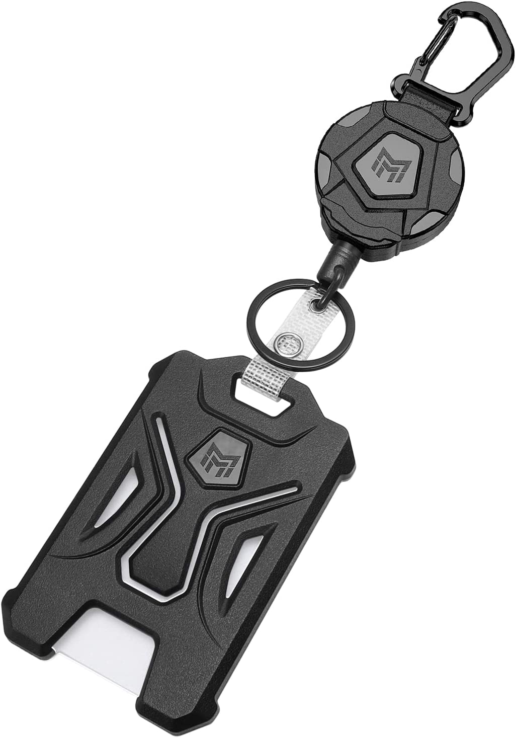Juanooo Cool ID Holder Lanyard Keychain for Men Black Badge Key Lanyard (Chinese Dragon)