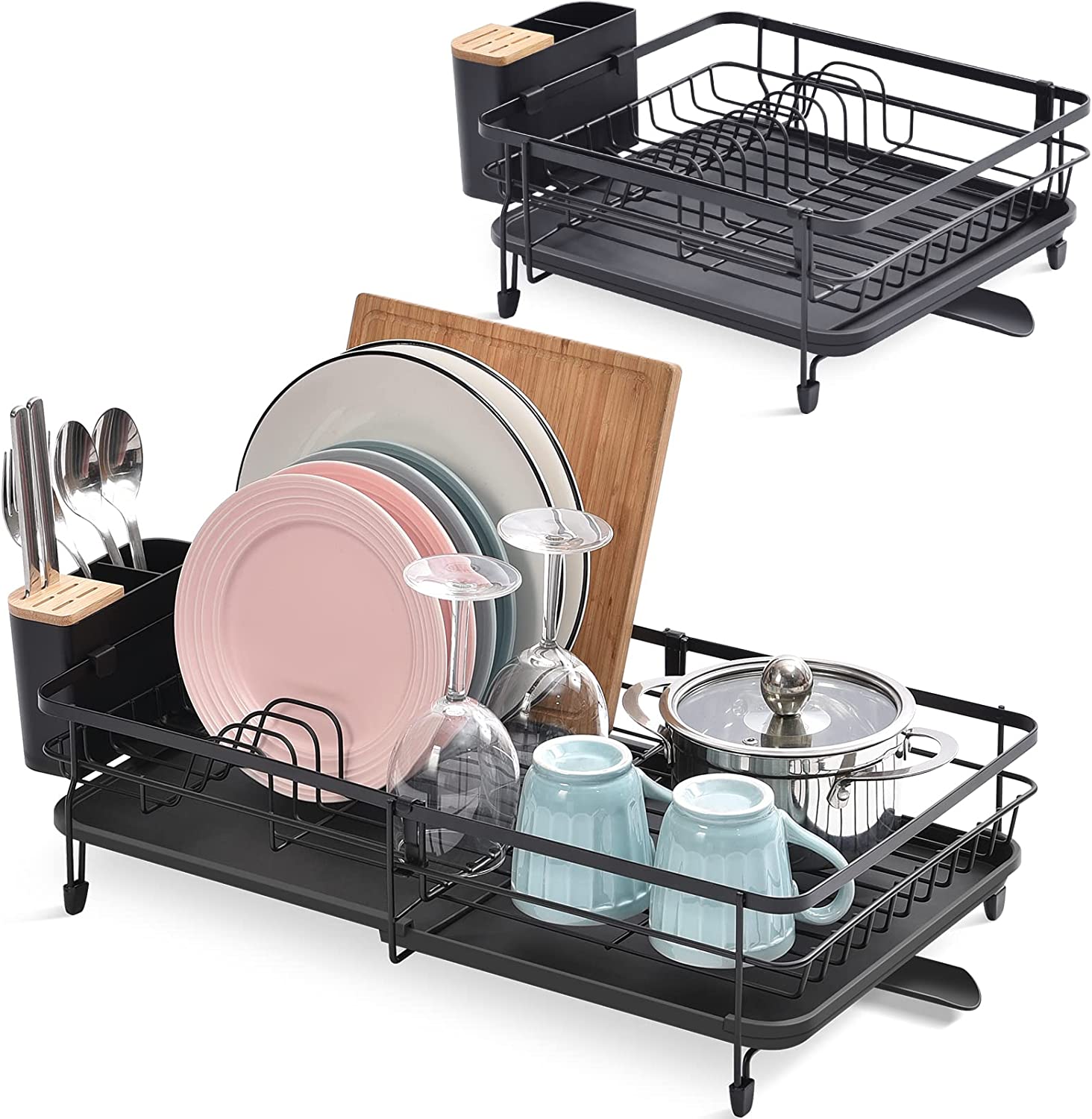 PXRACK Dish Drying Rack, Expandable(19.1-26.9) Large Capacity