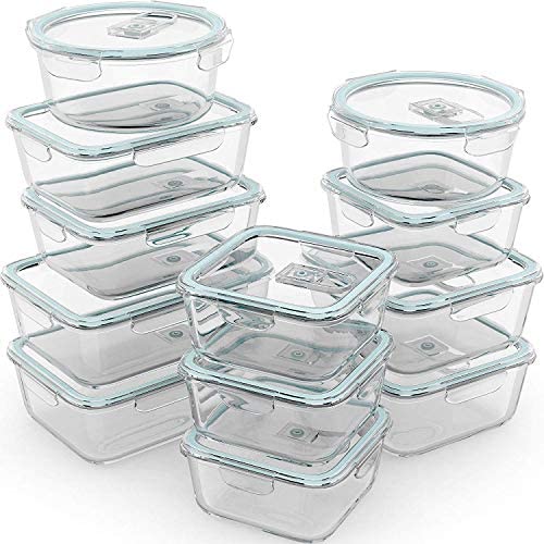 Wholesale Razab 24 Pc Glass Food Storage Containers Airtight Lids   113908 