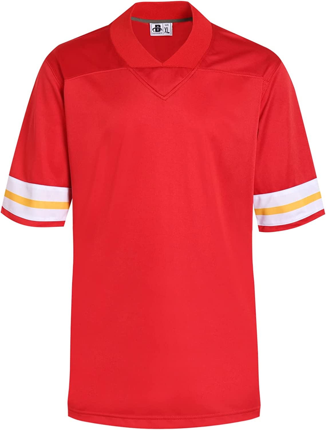 DEHANER Plain Blank Football Jerseys for Men Unisex Athletic T-shirts Practice Sports Uniforms Outfits