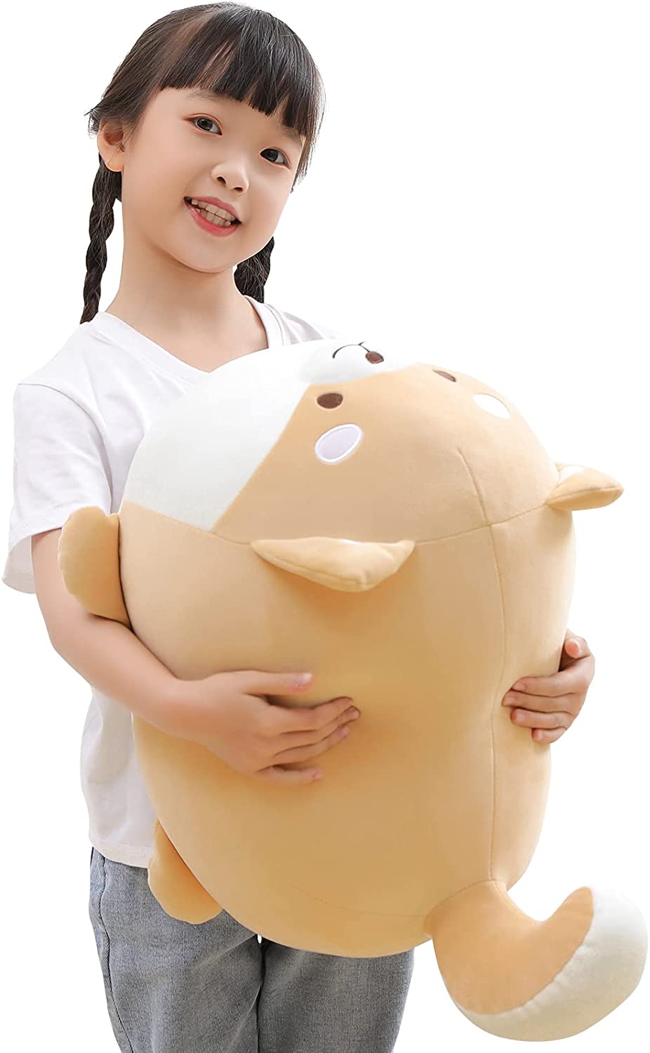 11.8 Shiba Inu Pillow Plush, Stuffed Animal Kawaii Fat Dog Plushy Soft  Anime Corgi Hugging Cuddle Pet Throw Plushies Cartoon Doggo Doll Toy Best  Gift