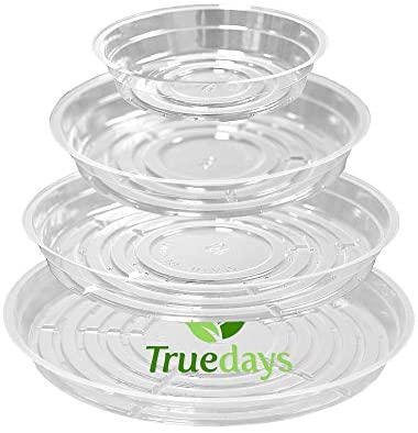 20 Pack 12 Inches Clear Plastic Plant Saucer Drip Trays Large Plant Plate  Dish for Indoor Flower Pots and Planters in Bulk