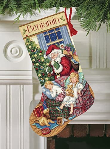 Dimensions Needlecrafts Dimensions Holiday Glow Stocking Counted Cross  Stitch Kit, 70-08952