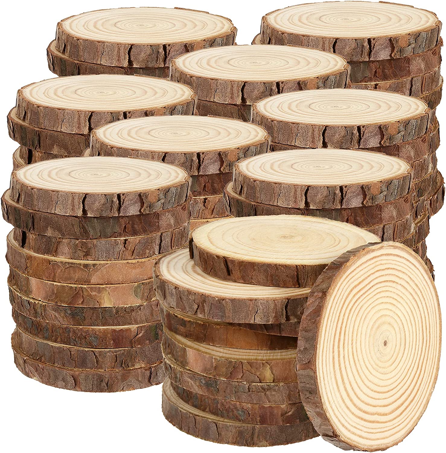 80pcs Unfinished Wood Circle 3 Inch Wooden Circles for Crafts for Wooden  Coasters, DIY Crafts and Home Decoration Blank Wood Slices Children and