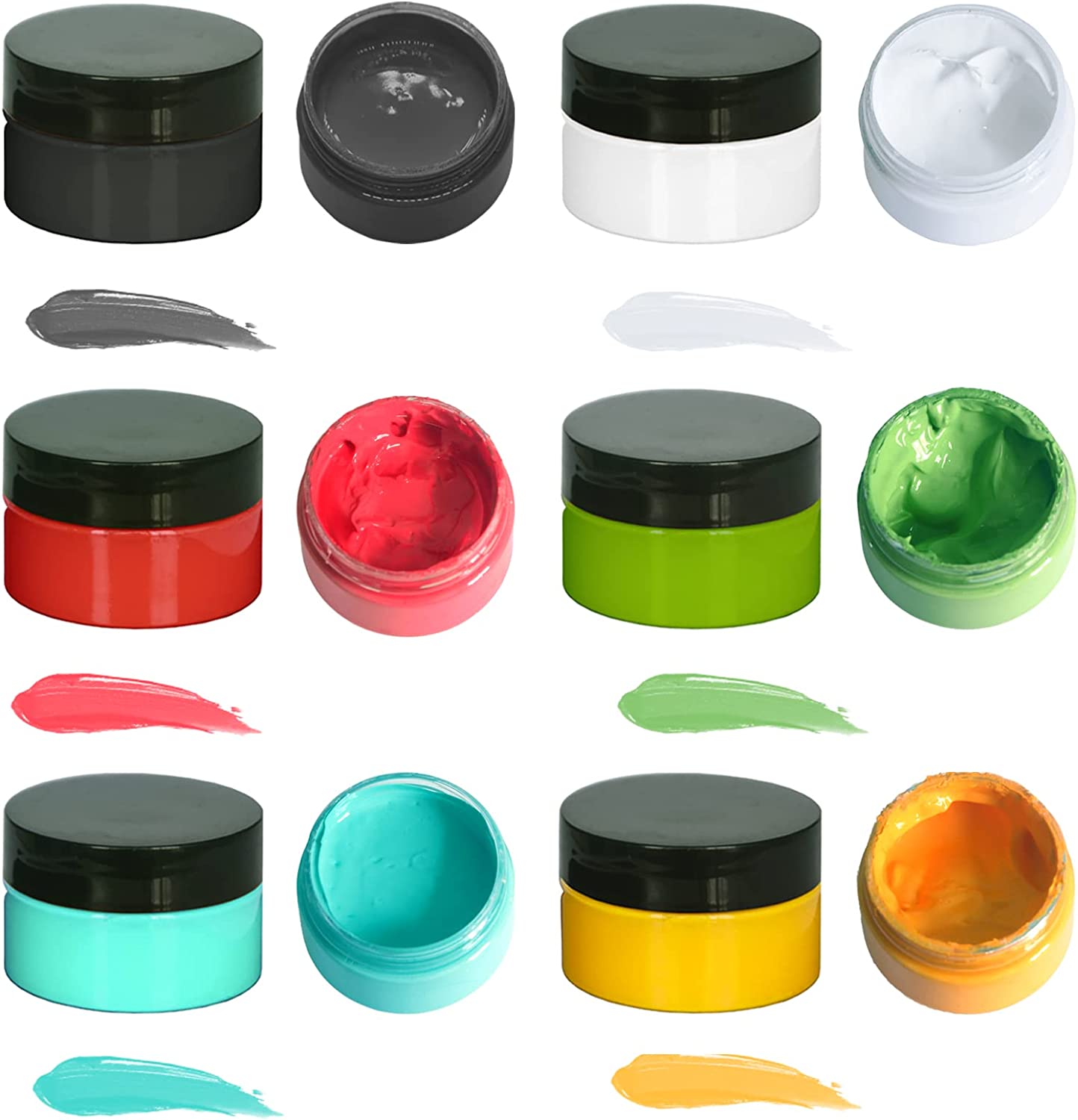 JAJADO 12 Jars Chalk Paste Paint Set, 9 Pcs Set Chalk Paste Mini Squeegees  and R