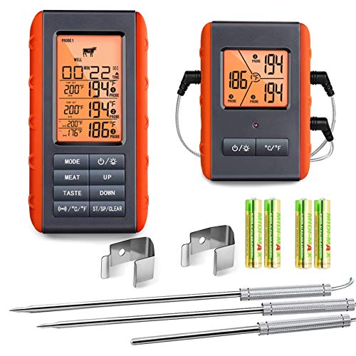 Winco TMT-DG6 Digital Roasting Thermometer with Timer and Probe - LionsDeal