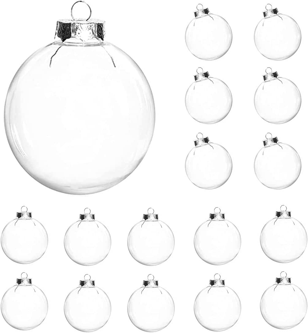 6PCS Clear Fillable Ornaments Balls, 3.15Inch/80mm DIY Clear Plastic Flat  Disc Ornaments, Transparent Plastic Fillable Ornament Balls,Tree Hanging  Ornaments For Birthday Party,Home Decor,Clear Plastic Fillable Ornament  Ball For DIY Craft Projects, Wedding