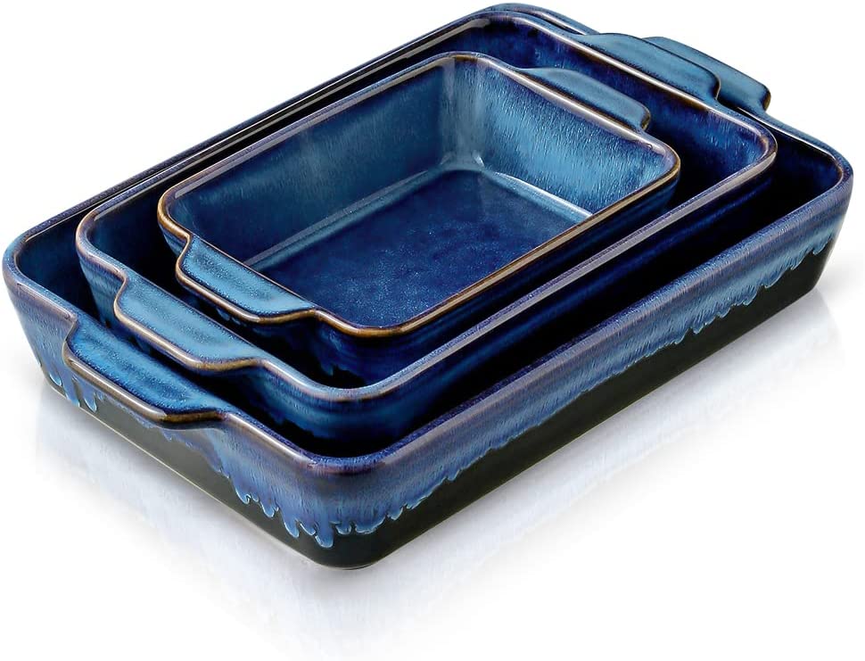 WISENVOY 9X9 Baking Dish With Handles Ceramic Casserole Dish Square Baking  Pan For Kitchen Nonstick