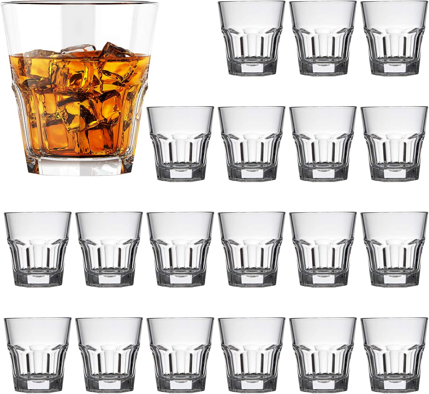 24Pcs Heavy Base Shot Glass Set Bulk Whisky Shot Glasses 2 Ounces Mini Glass  Cup