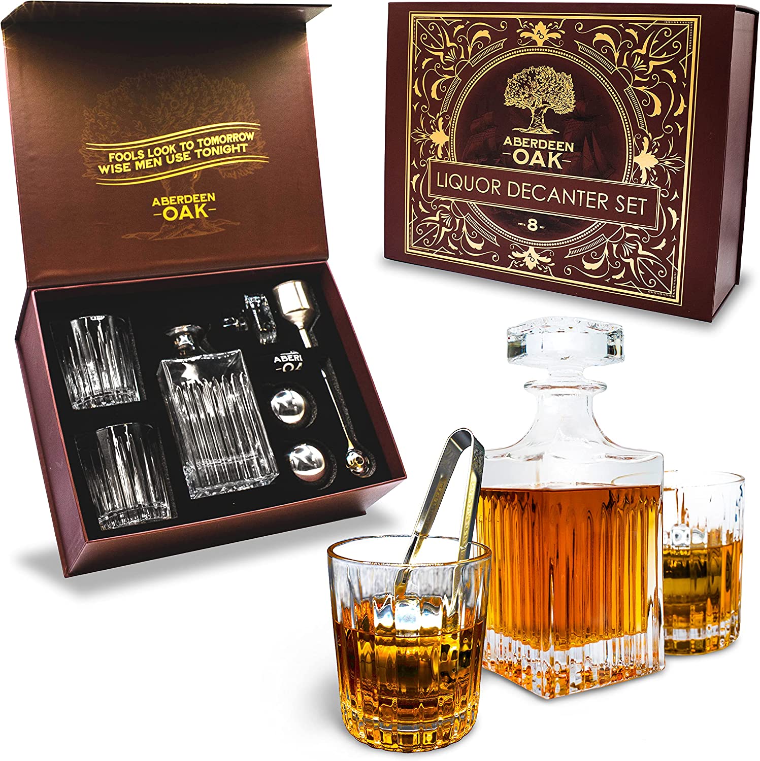 Kollea 9 Oz Whiskey Decanter Set, Unique Dad Birthday Gift. – Kollea Whiskey  Decanter