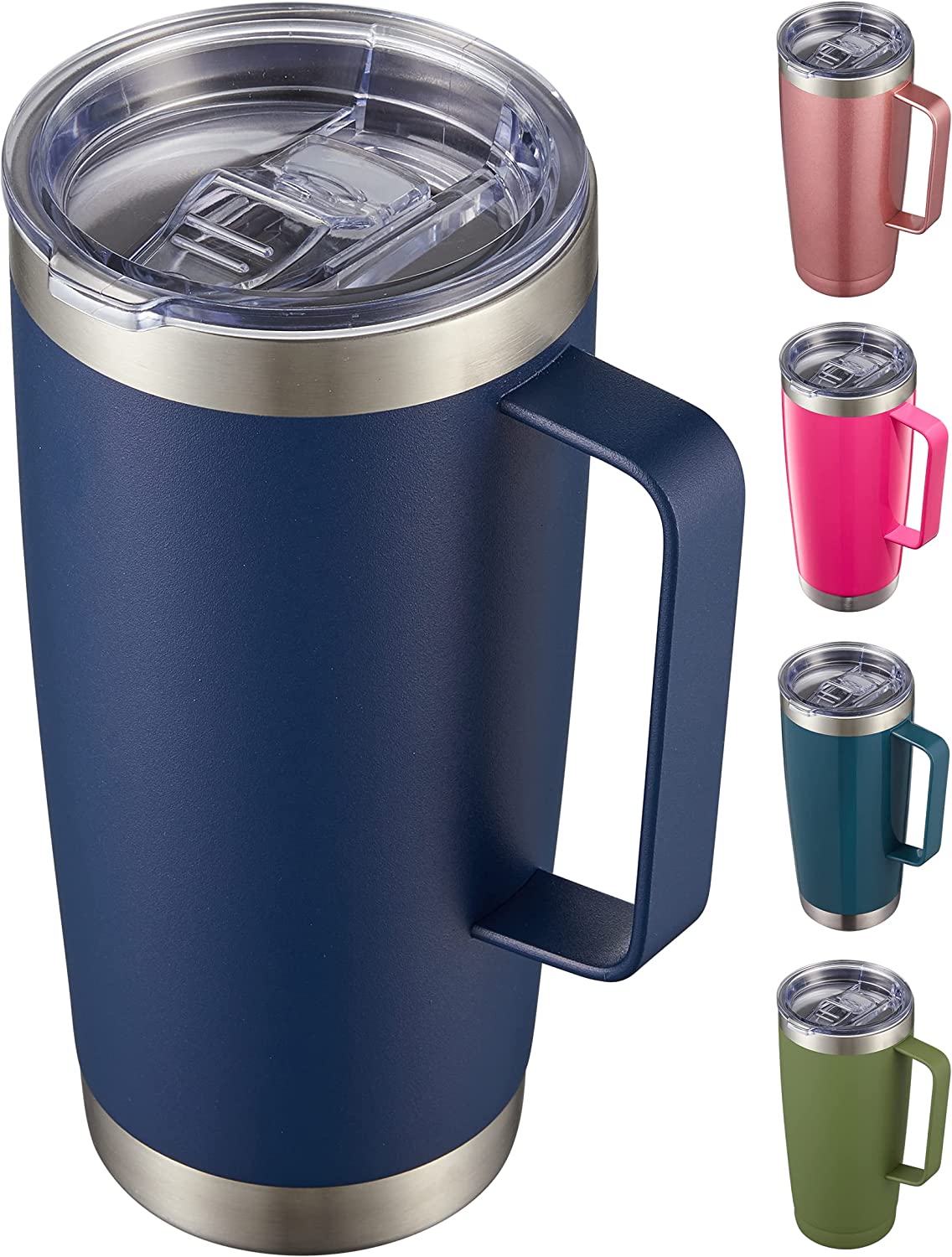 1 Random Color 20 OZ Stainless Steel Bulk Mug With Lid, Vacuum Insulated  Travel Mug, Powder Coated Coffee Mug, Stainless Steel Thin Nonpareil For  Coffee, Beverages, Hot And Cold Drinks (Bright Color)