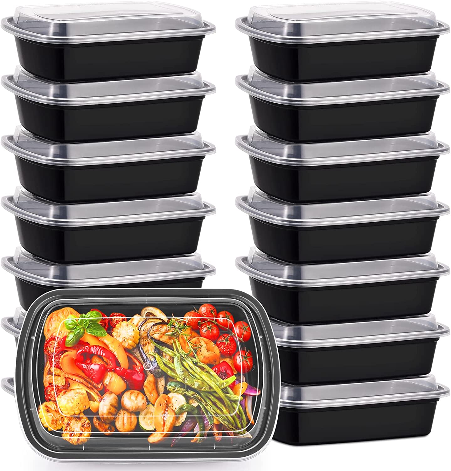 JoyServe joyserve deli food containers with 54 lids - (48 sets) 24