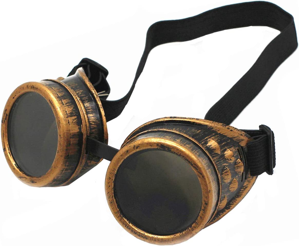 Attitude Studio Steampunk Goggles Steam Punk Glasses Cosplay Costume -  Copper