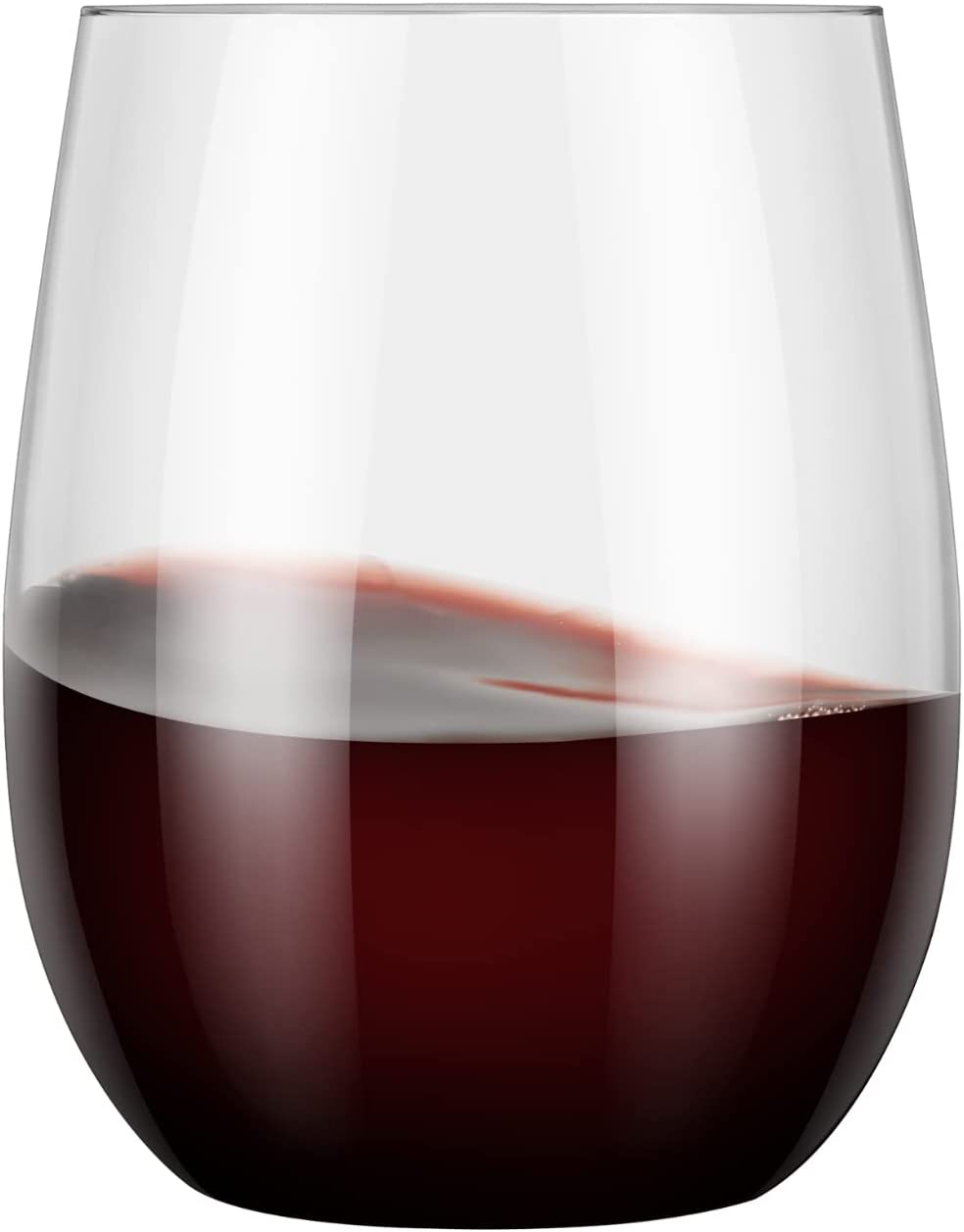 Visions 20 oz. Heavy Weight Clear Plastic Stemless Wine Glass - 16