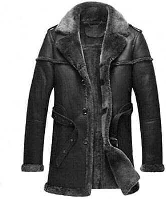  Ebifin Men's Shearling Leather Coat Faux Suede Sherpa Lined Sheepskin  Jacket with Hood : Clothing, Shoes & Jewelry