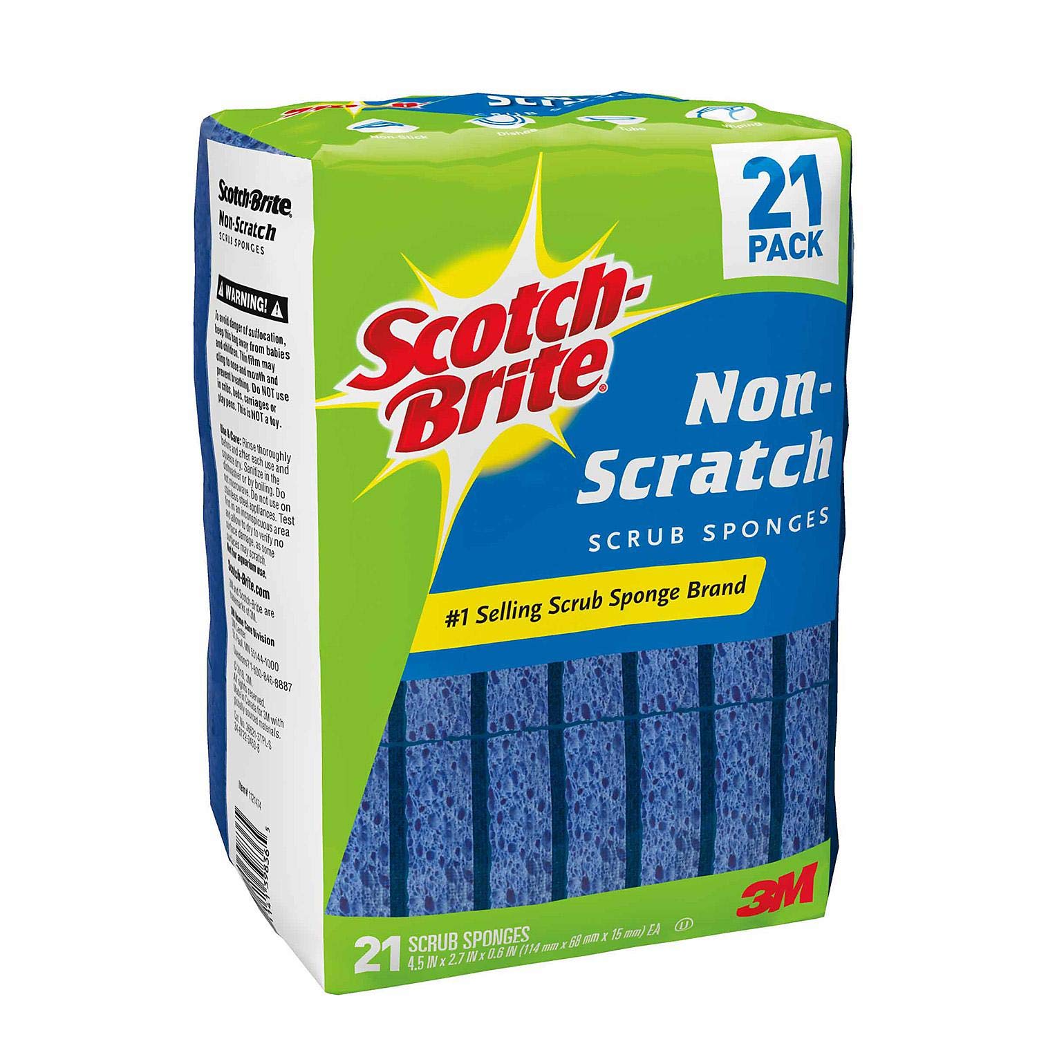 Sponge Daddy 4.5 In. x 2.7 In. Dual Sided Scrub Sponge (4-Count)