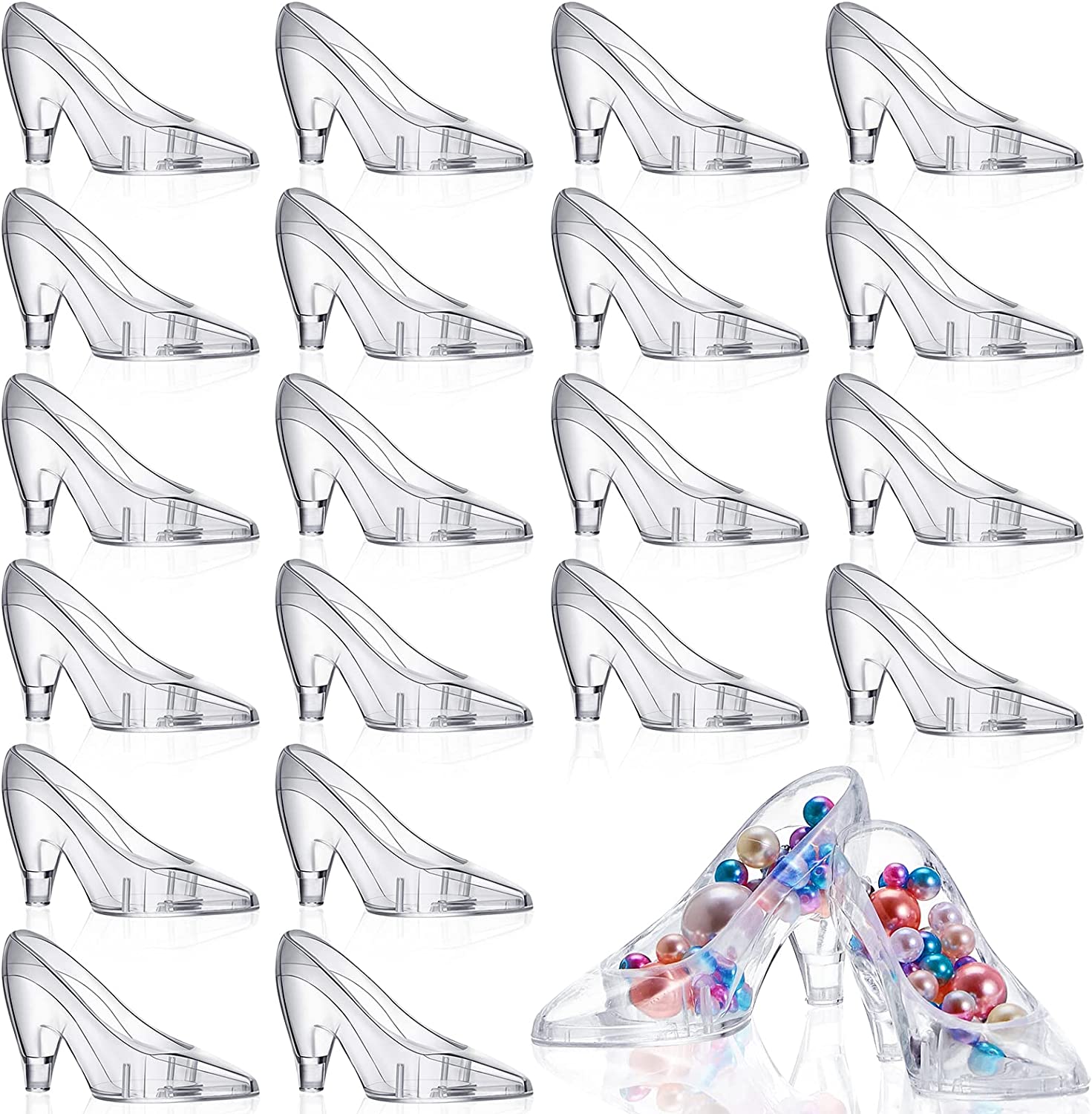  Super Z Outlet Plastic Mini Cinderella Princess Inspired Slipper  High Heel Shoe Party Decoration for Weddings, Birthday Party, Table  Serving, Candy & Other Event Favors (8 Pieces) : Home & Kitchen