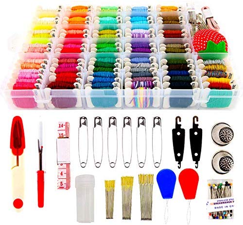 176 PCS Embroidery Floss Set, Complete Set of Tools kit, 4-Tier Organizer  Storage Box