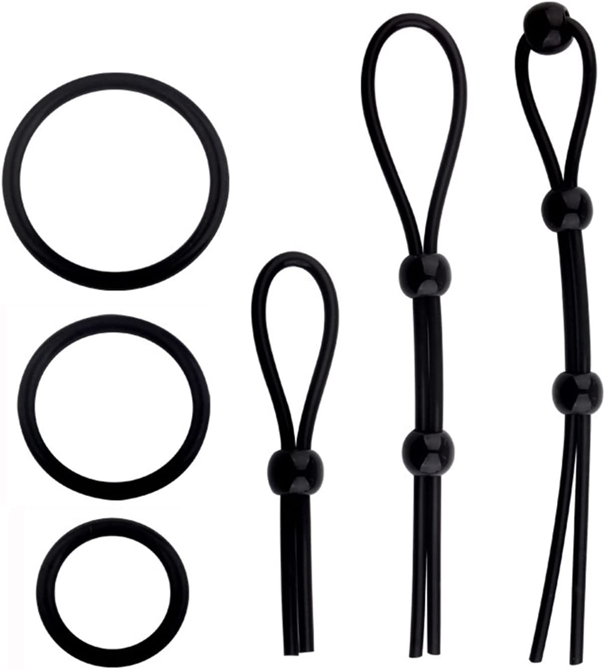 Beauty Molly Superior Silicon Flat Penis Cock Ring Set Crings Erection  Enhancing c-Ring for Men Adult Sex Toys, 3 Rings