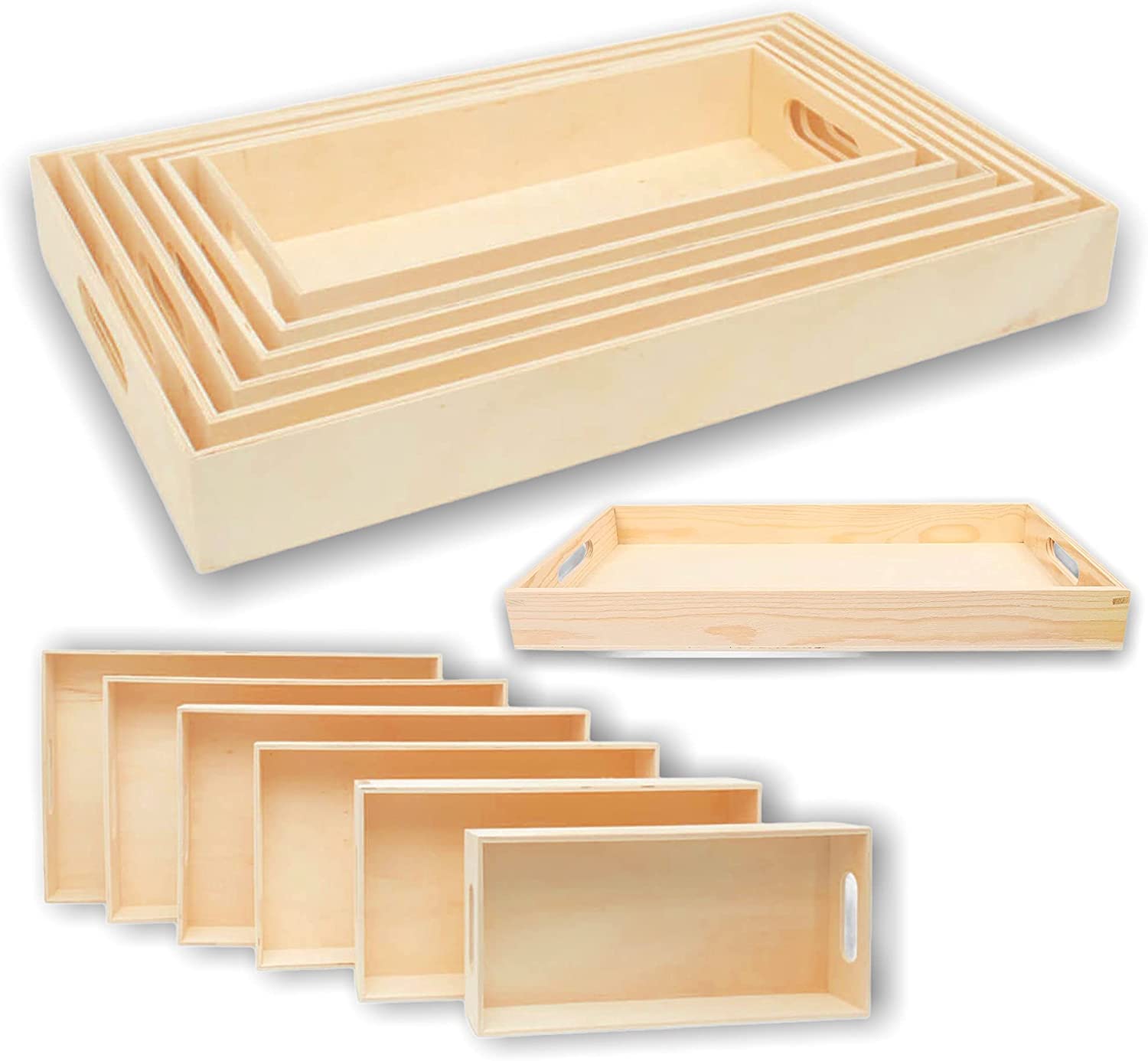 6 Pack: 13 Wooden Tray by Make Market®
