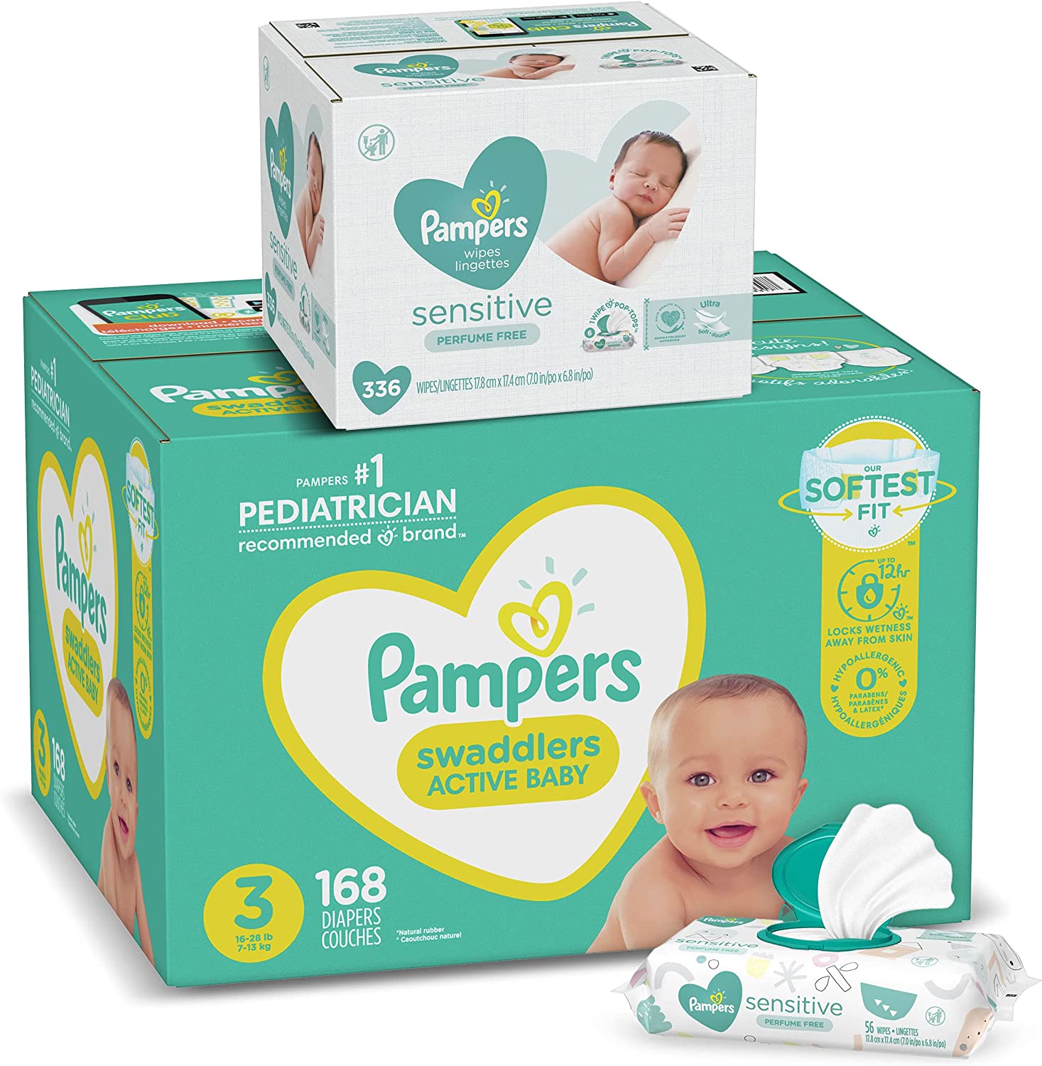 Baby Diaper Pampers® Swaddlers™ Tab Closure Size 7 Disposable Heavy  Absorbency