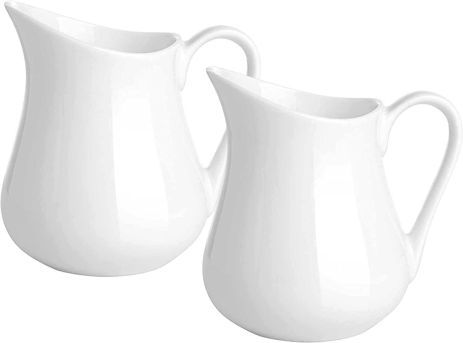 Dicunoy Set of 4 Sugar and Creamer Set, Small Creamer Pitcher with Handle,  Sugar Bowl with Lid, Spoon and Tray, White Ceramic Sweetener Packet