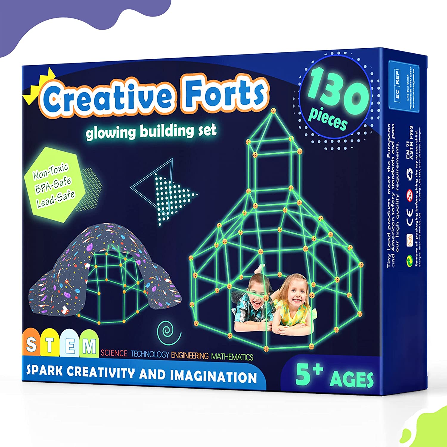  ERONE Fort Building Kit for Kids,158pcs Forts Construction  Builder Gift Toys for Boys and Girls Fort Building Set Play Tent Rocket  Castle Indoor Outdoor : Toys & Games