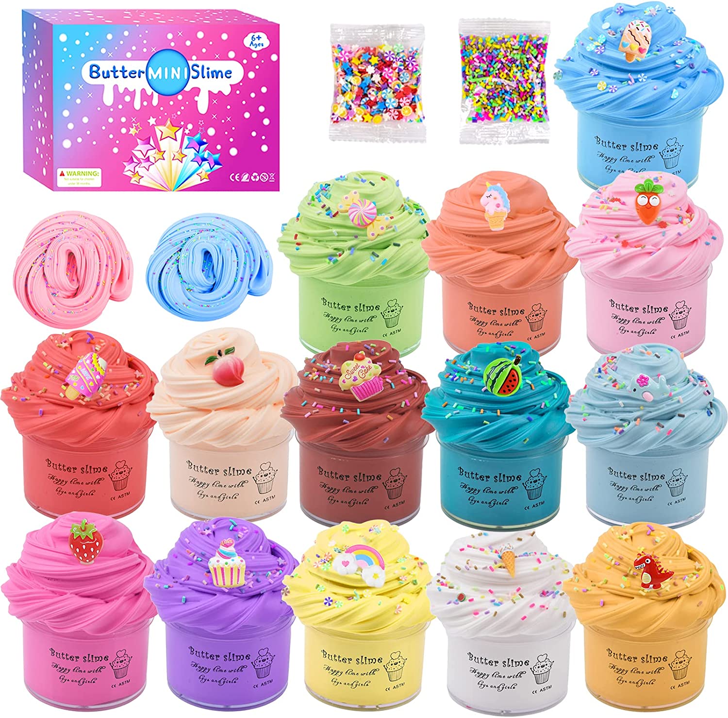 Fluffy Butter Slime Kit for Girls, FunKidz Ice Cream Slime Making Kit DIY Yummy