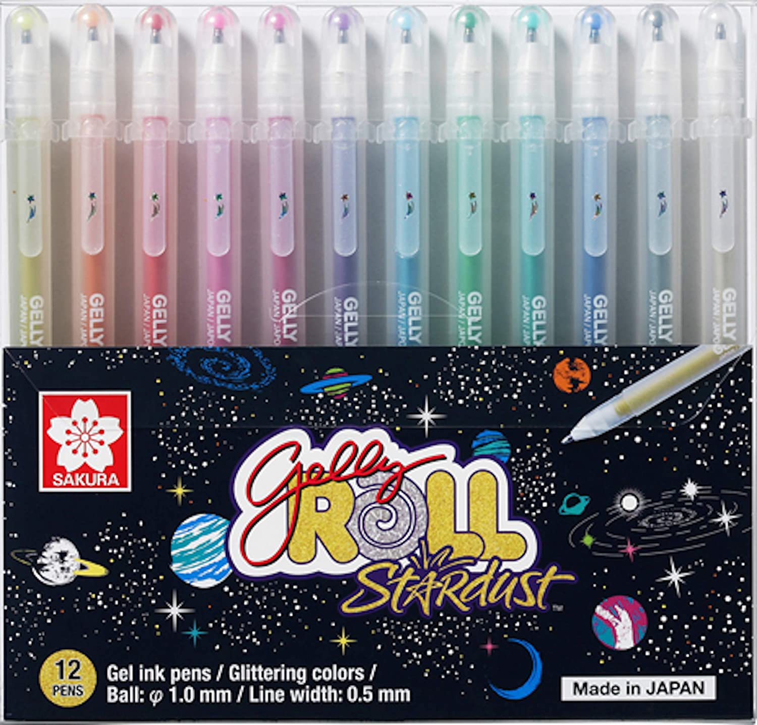 37906 Sakura Gelly Roll Stardust Gel Pen, Clear Glitter, 0.5mm, 3