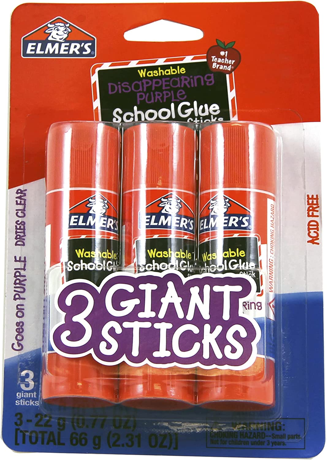 Avery Glue Stic Washable, Nontoxic, Permanent Adhesive, 1.27 oz., 1 Stick (00191)