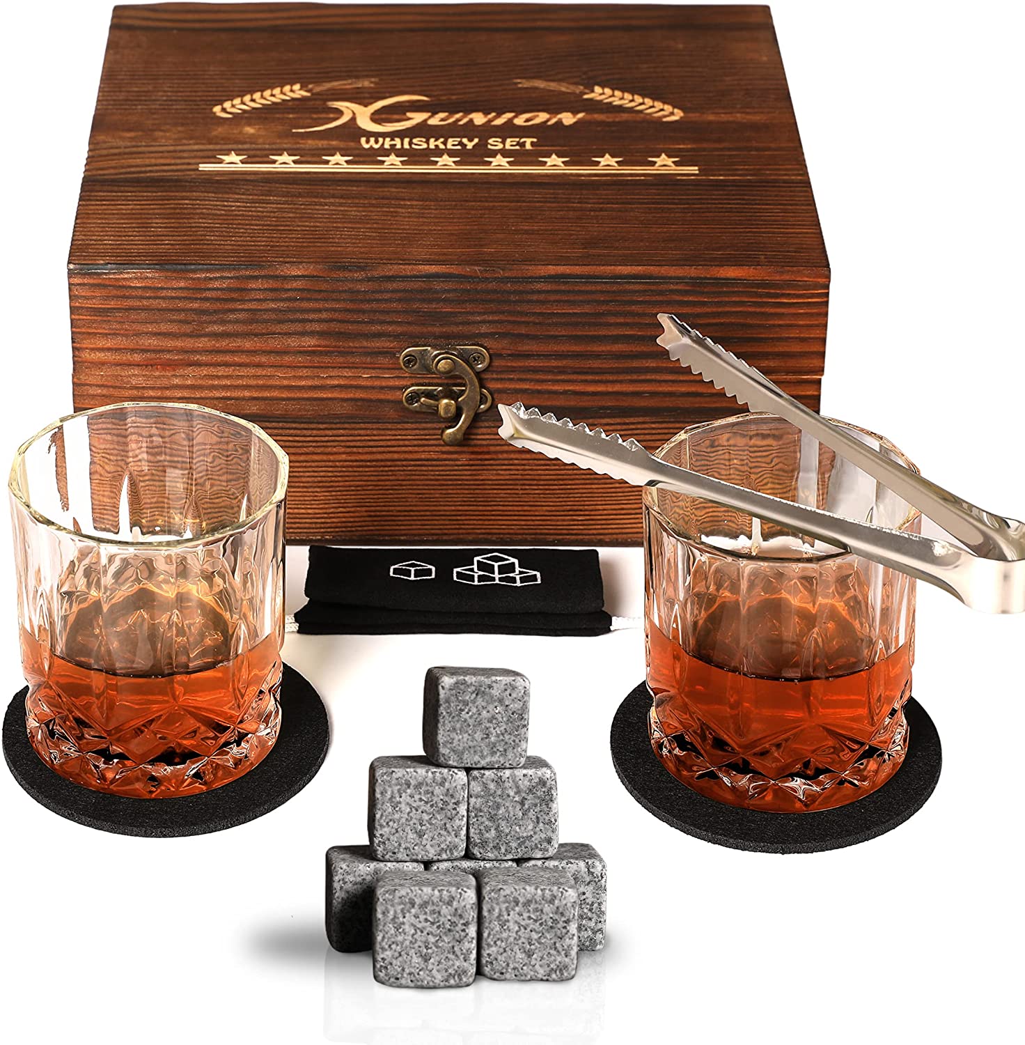 OPAYLY Whiskey Glasses Set of 4, Rocks Glasses, 10 oz Old Fashioned  Tumblers for Drinking Scotch Bourbon Whisky Cocktail Cognac Vodka Gin  Tequila Rum