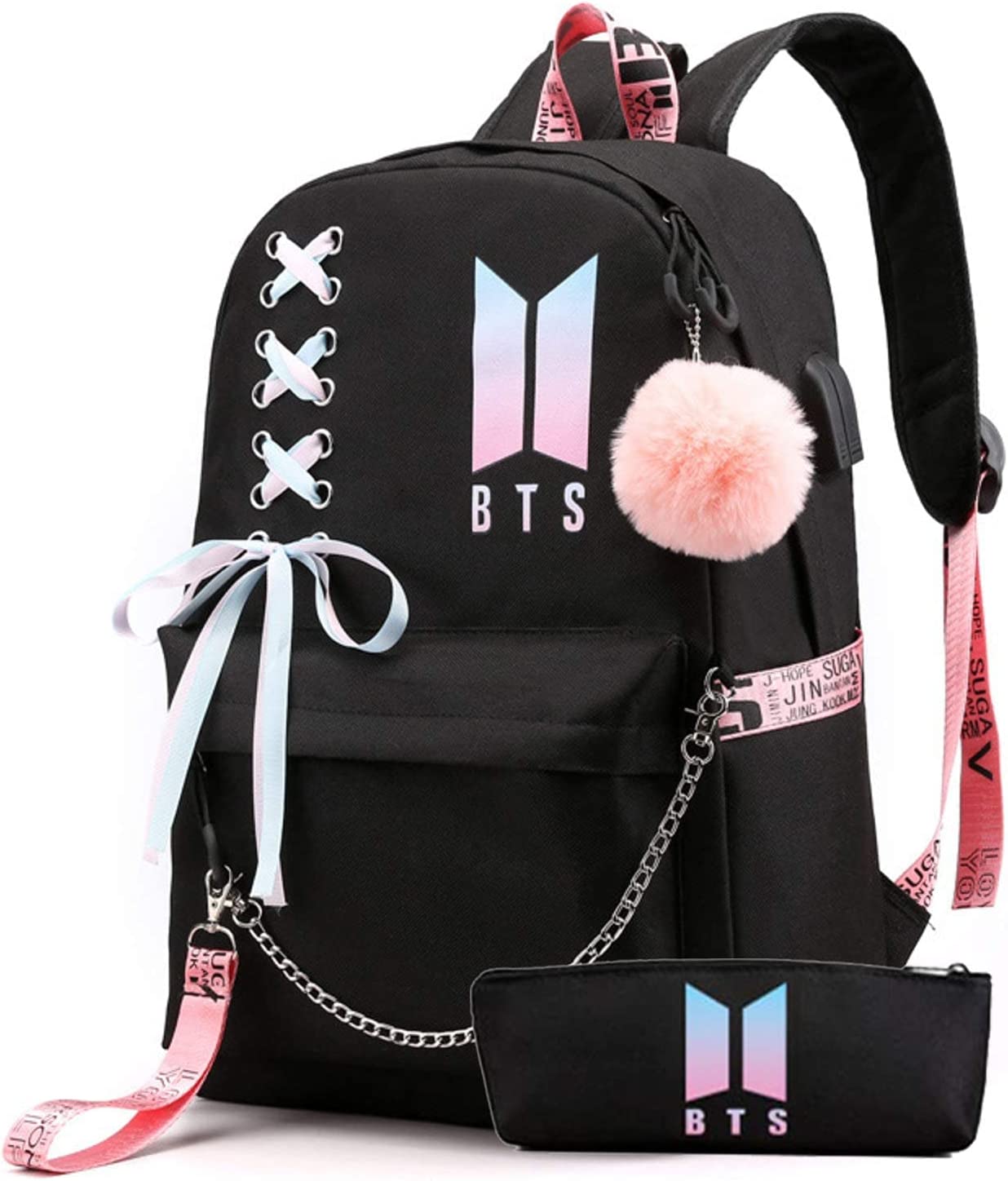 Kpop BTS Suga singers college school beg girls backpack with special BTS  Suga print for BTS army